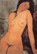 Amedeo Modigliani seated female nude oil painting artist